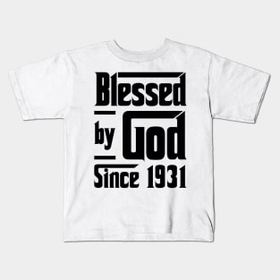 Blessed By God Since 1931 92nd Birthday Kids T-Shirt